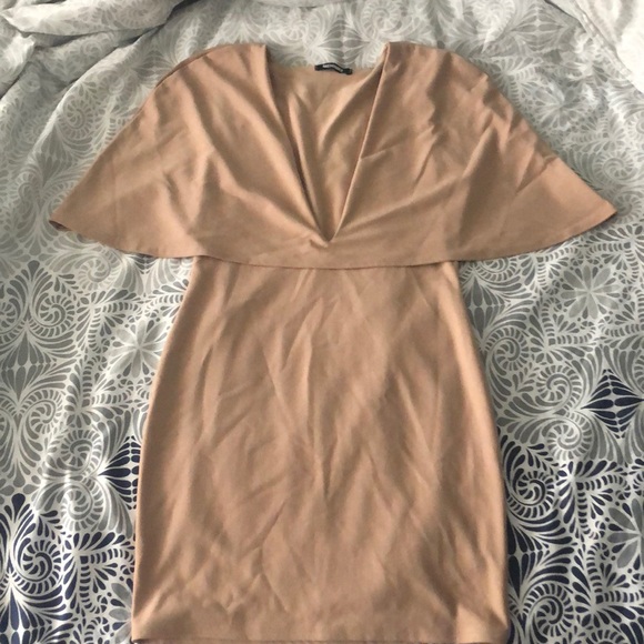 Crepe Cape Bodycon Dress - Picture 3 of 4